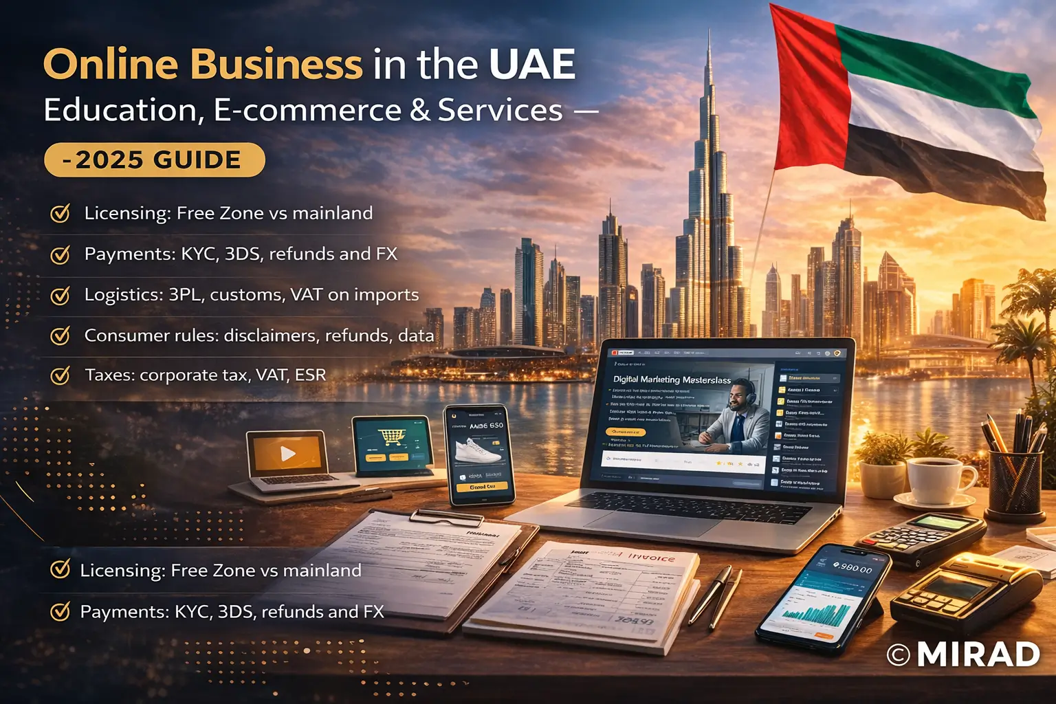 Online Business in the UAE: Education, E-commerce & Services - 2025 Guide — MIRAD Group Blog